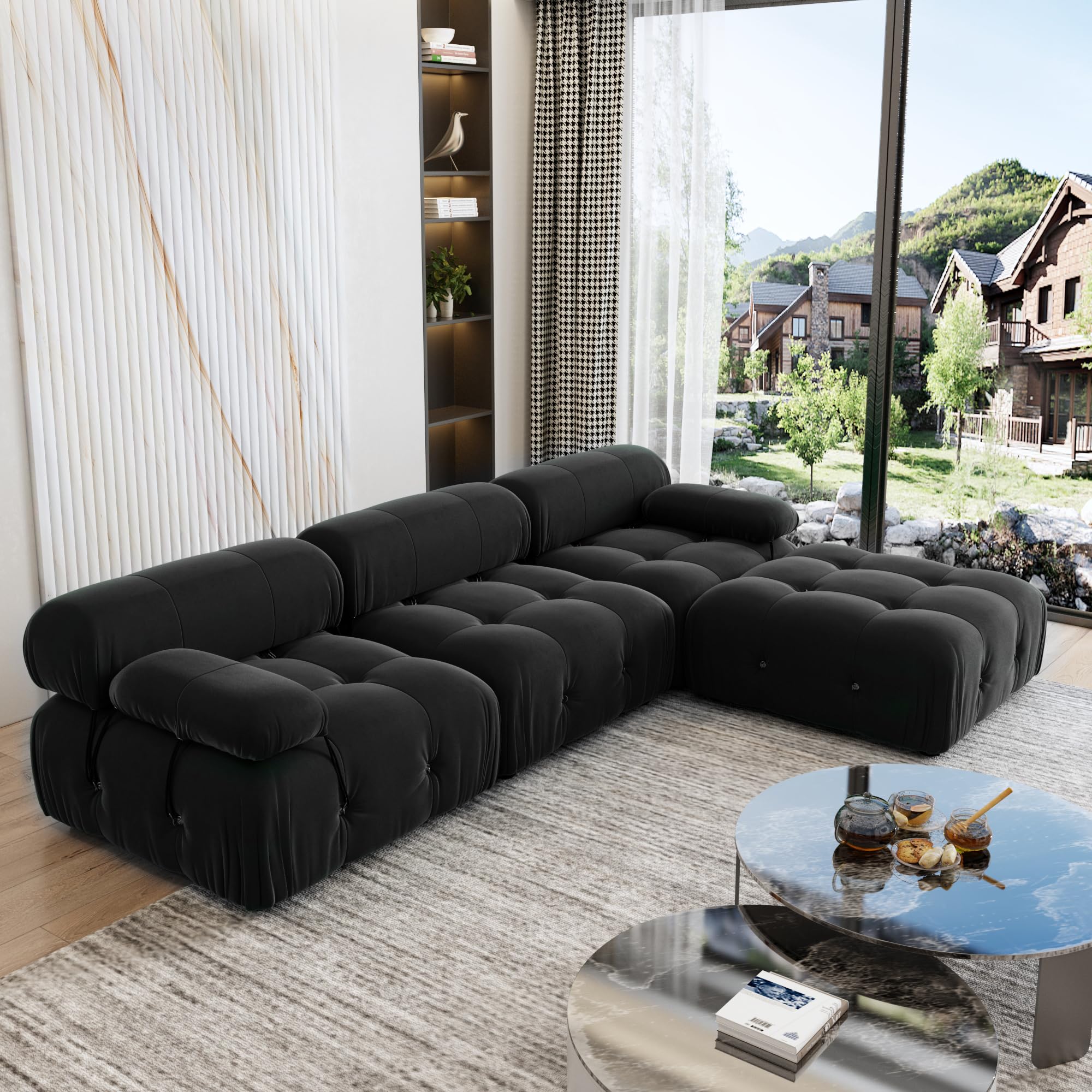Amazon.com: WJShome Modular Sectional Sofa with Ottoman,103.95