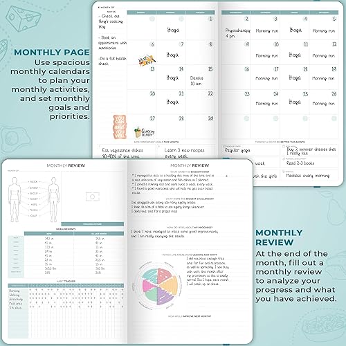 Miniatura 5 de Clever Fox Food Journal Pro - Agenda de dieta y bienestar para mujeres y hombres, diario de pérdida de peso con rastreador de calorías, registro de