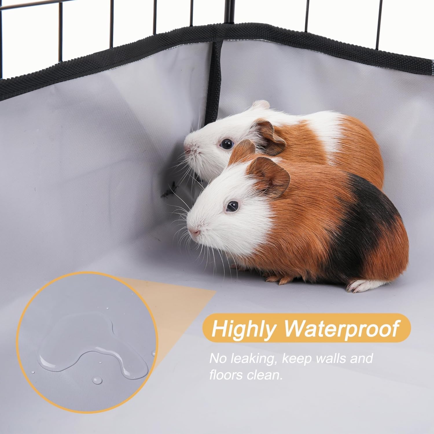 DZWLKJ Guinea Pig Cage Liner Tarp Bottom Waterproof and Washable Base Also for Rabbits, Bunny, Chinchesillas, Hedgehog, Ferrets and Other Small Animals(36x60 inches)