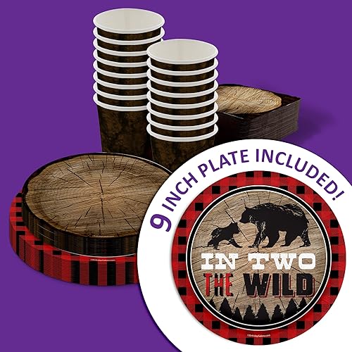 Miniatura 2 de Birthday Galore Suministros para fiestas temáticas de Woods en dos el árbol salvaje 64 piezas