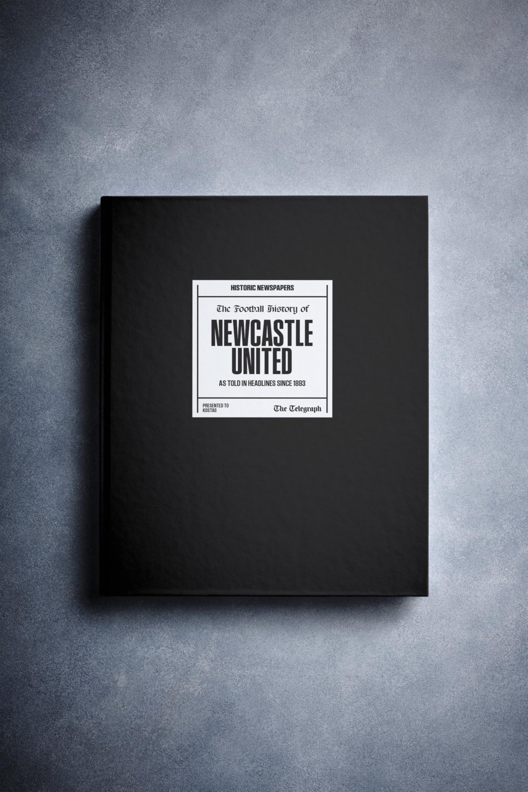 Historic Newspapers Newcastle | Personalised Football Gift | Name Printed on Cover | Football History Book Through Newspapers | Football Gifts for Boys | Birthday Present for Him | Football Fan Gift