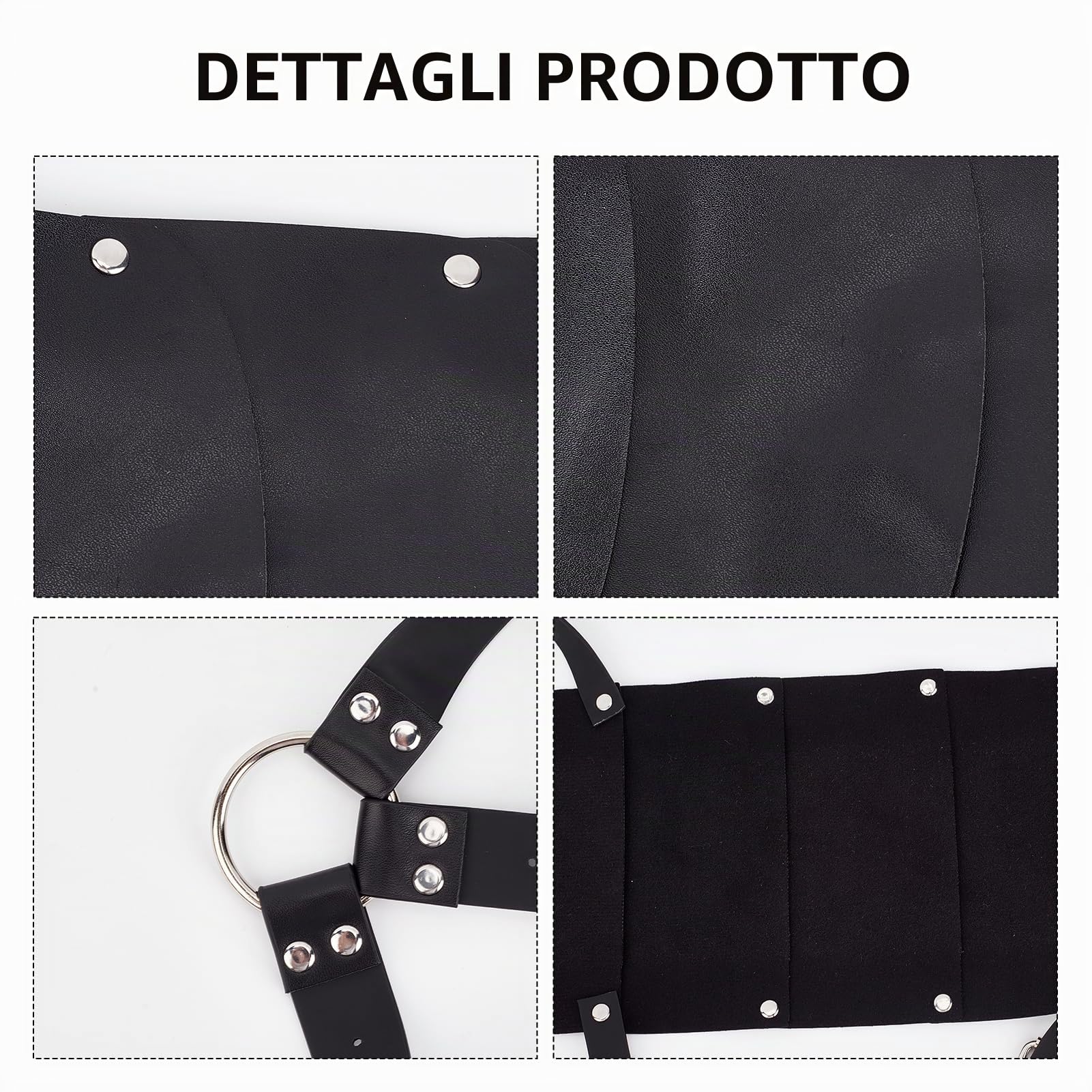 NICENEEDED Armatura Medievale A Spalla Singola, Imbracatura da Gladiatore in Pelle PU Regolabile con Spalla Singola