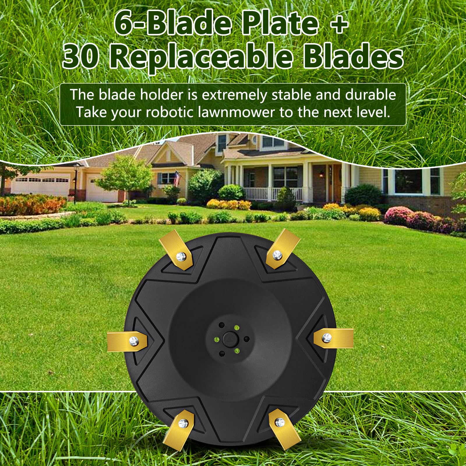 Plateau de Lame + 30 Lames Compatibles avec DREAME A1 A1 Pro A2 | MOVA 600 600 KIT 1000 Disque de Coupe Robot Tondeuse, Lame de Tondeuse, Disque Rotatif pour Robot Tondeuse
