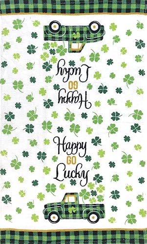 Miniatura 3 de Serafina Home Camión irlandés decorativo que trae mucha suerte con tréboles y tréboles (Happy Go Lucky)