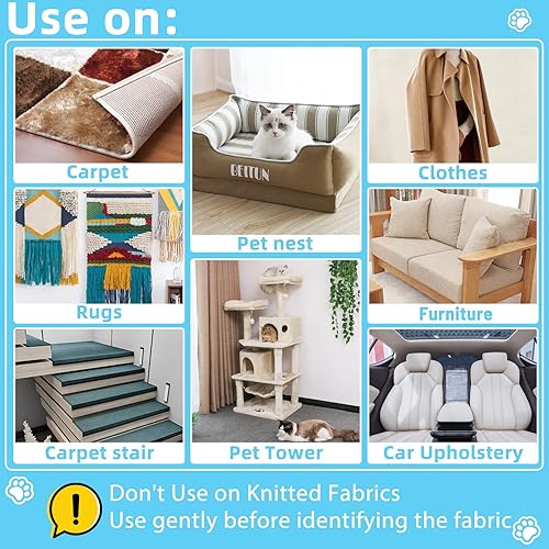 Miniatura 6 de VIWIK Removedor de pelo de mascotas para sofá, removedor de pelusas, removedor de pelo de perro para ropa, limpiador de pelo de mascotas