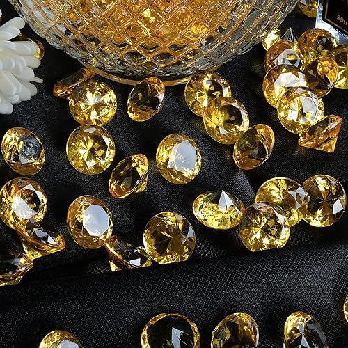 Vista 100 de Babenest - Relleno de jarrón de gemas falsas de diamantes acrílicos, 240 piezas de diamantes de imitación de 3/4 pulgadas, joyas de cristal