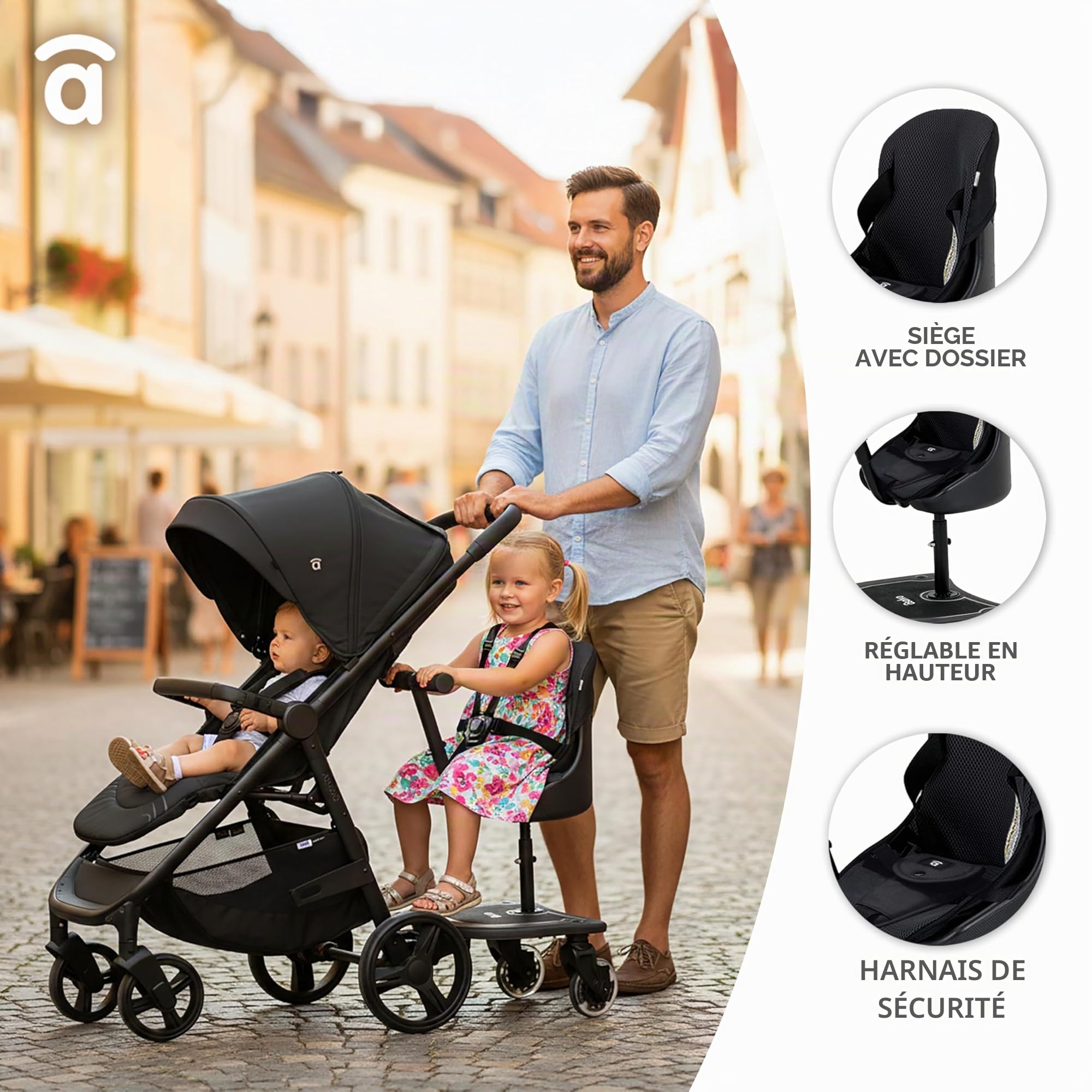 BUGGY BOARD Chaise de passage avec siège, Polyuréthane, multicolore