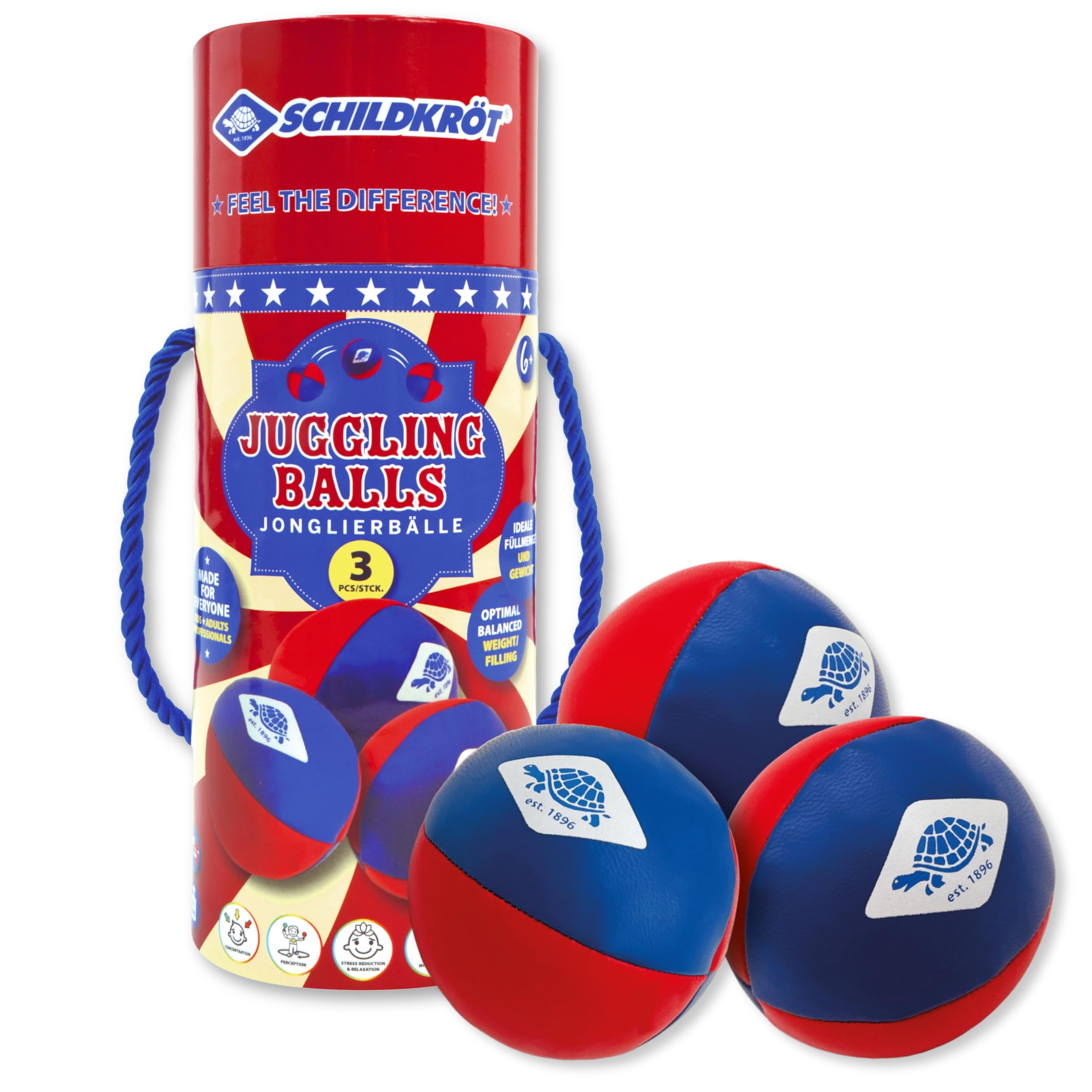 Schildkröt - Set of 3 Juggling Balls Blue/Red 6 cm 970339