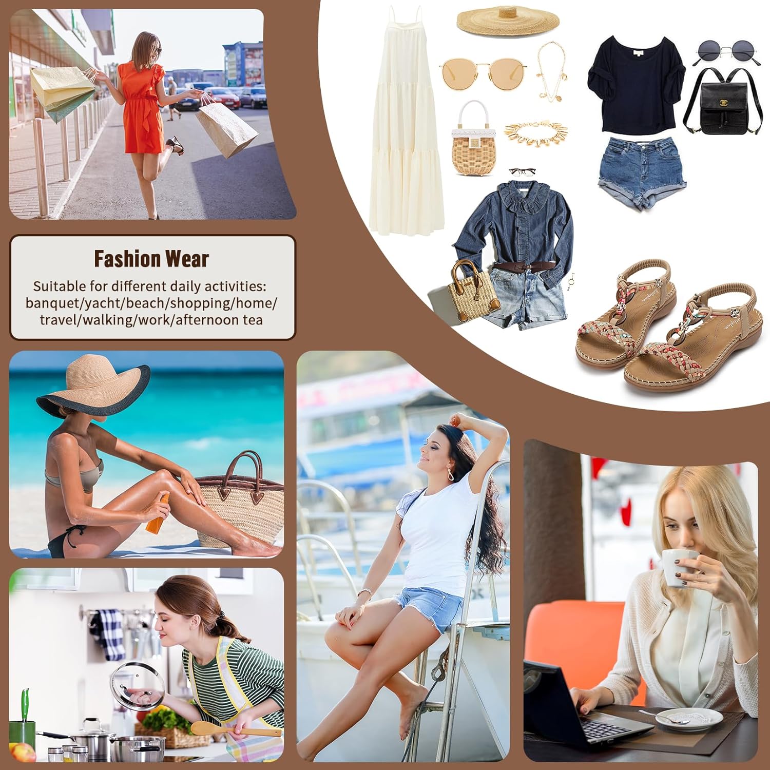 Littleplum Women Sandals Arch Support Handmade Bohemian Braided Flat Sandals Comfort Walking Beach Ankle Elastic Summer Shoes - Image 6