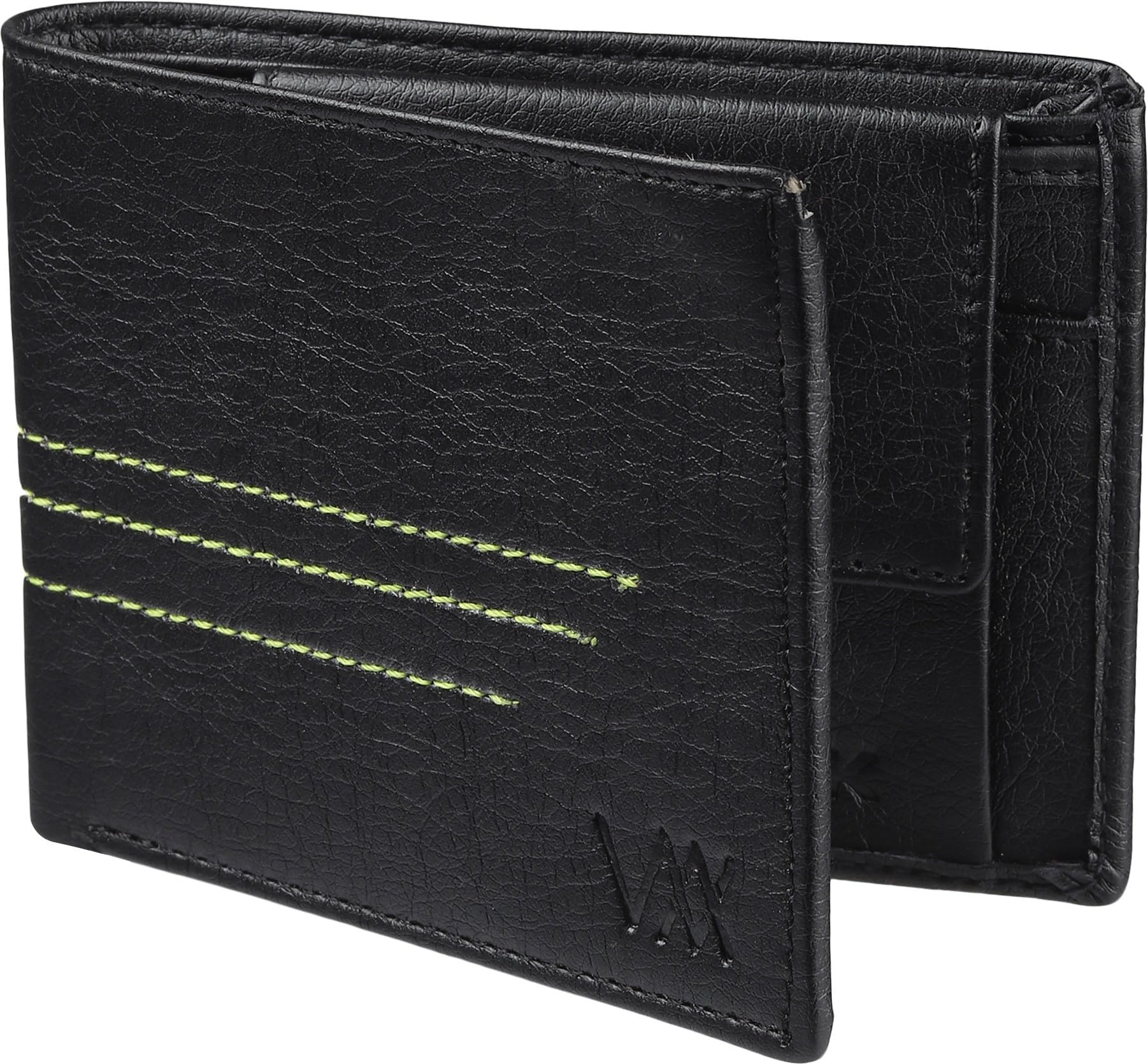 Men Black Artificial Leather Wallet (3 Card Slots)-WA BLTW-32-image-14
