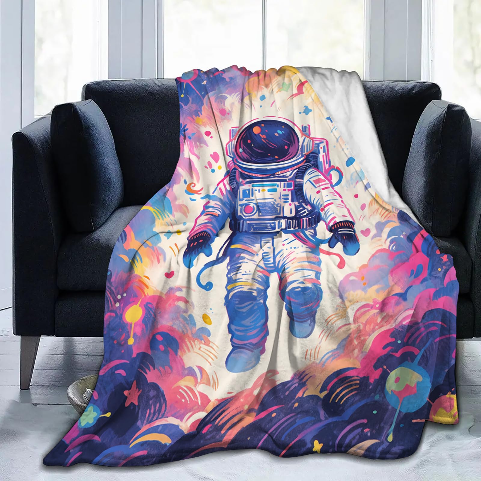 Manta De Luna Para Niños Y Adultos - 60x80 Pulgadas, Felpa Suave, Para Sofá, Cama, Camping