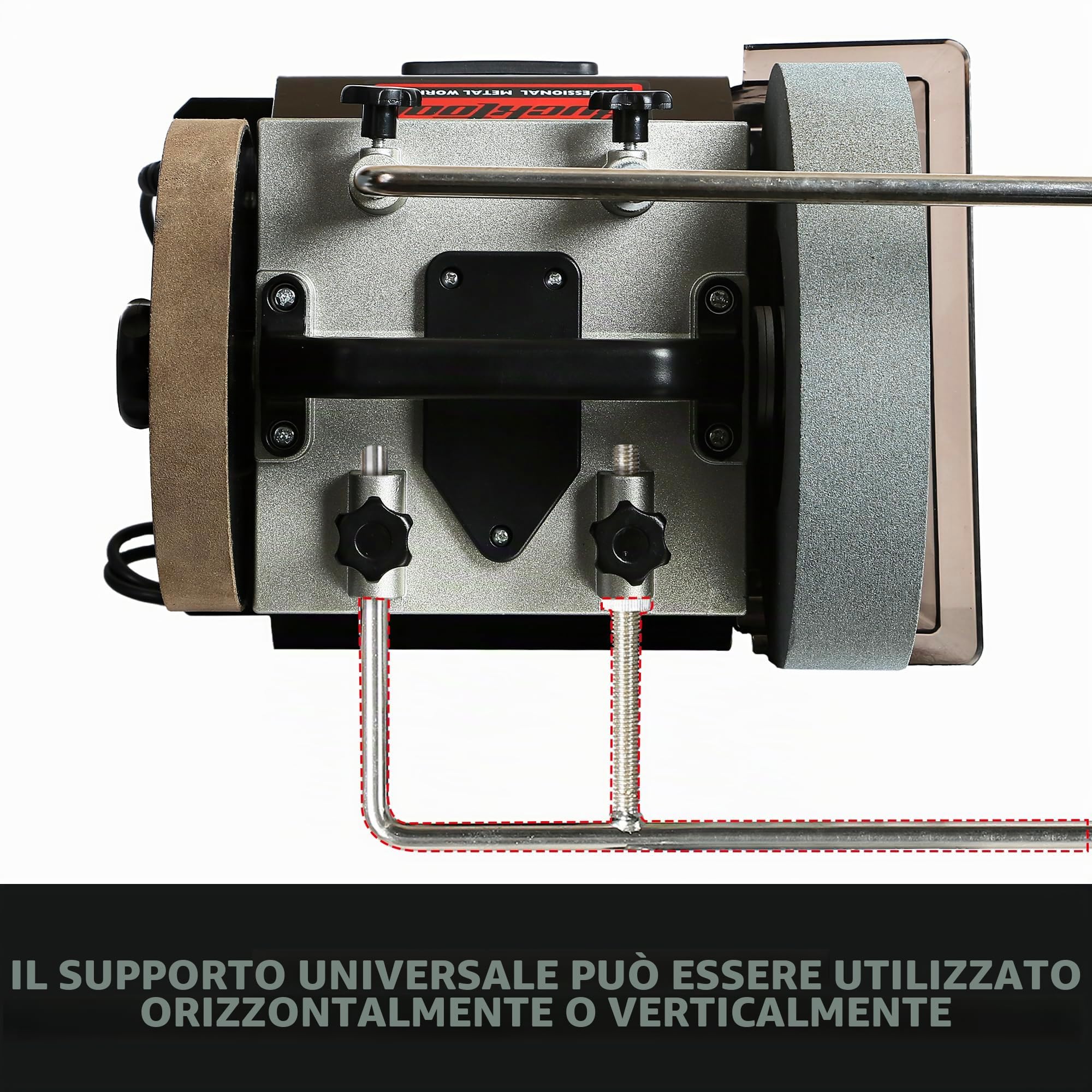 Bucktool Smerigliatrice elettrica a umido da 250 mm, con sistema di affilatura e di estrazione, 230 ~ 240 V