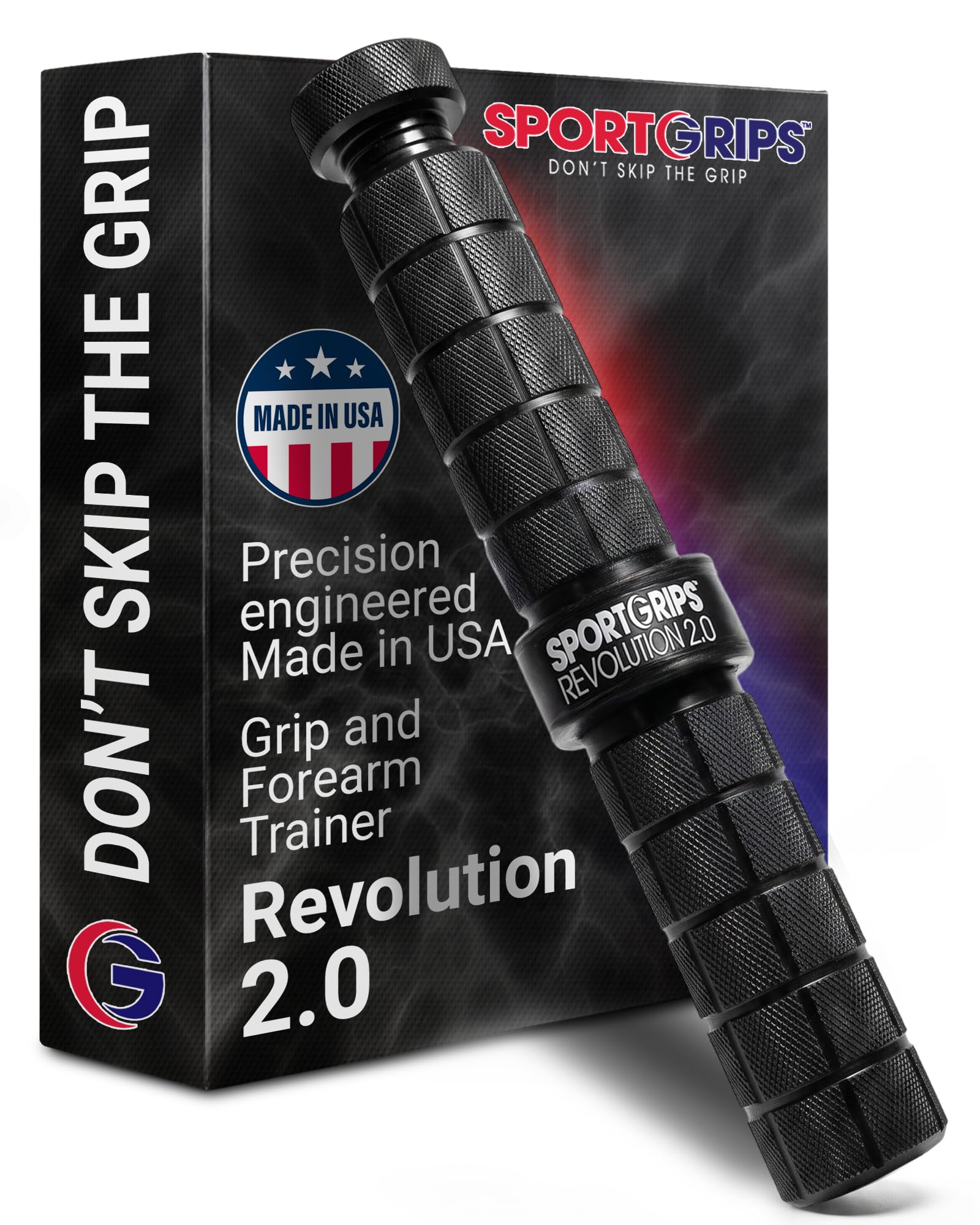 Sportgrips Sidewinder Revolution 2.0 Adjustable Grip Trainer USA Made | Anodized Aluminum Wrist Strengthener with Adjustable Resistance for Grip-Forearm Training Endurance and Sports product thumbnail 3
