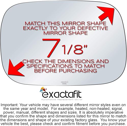 Miniatura 2 de exactafit 8921L - Reparación de cristal para espejo lateral del conductor compatible con Toyota Avalon 2005, 2006, 2007, 2008, 2009, 2010