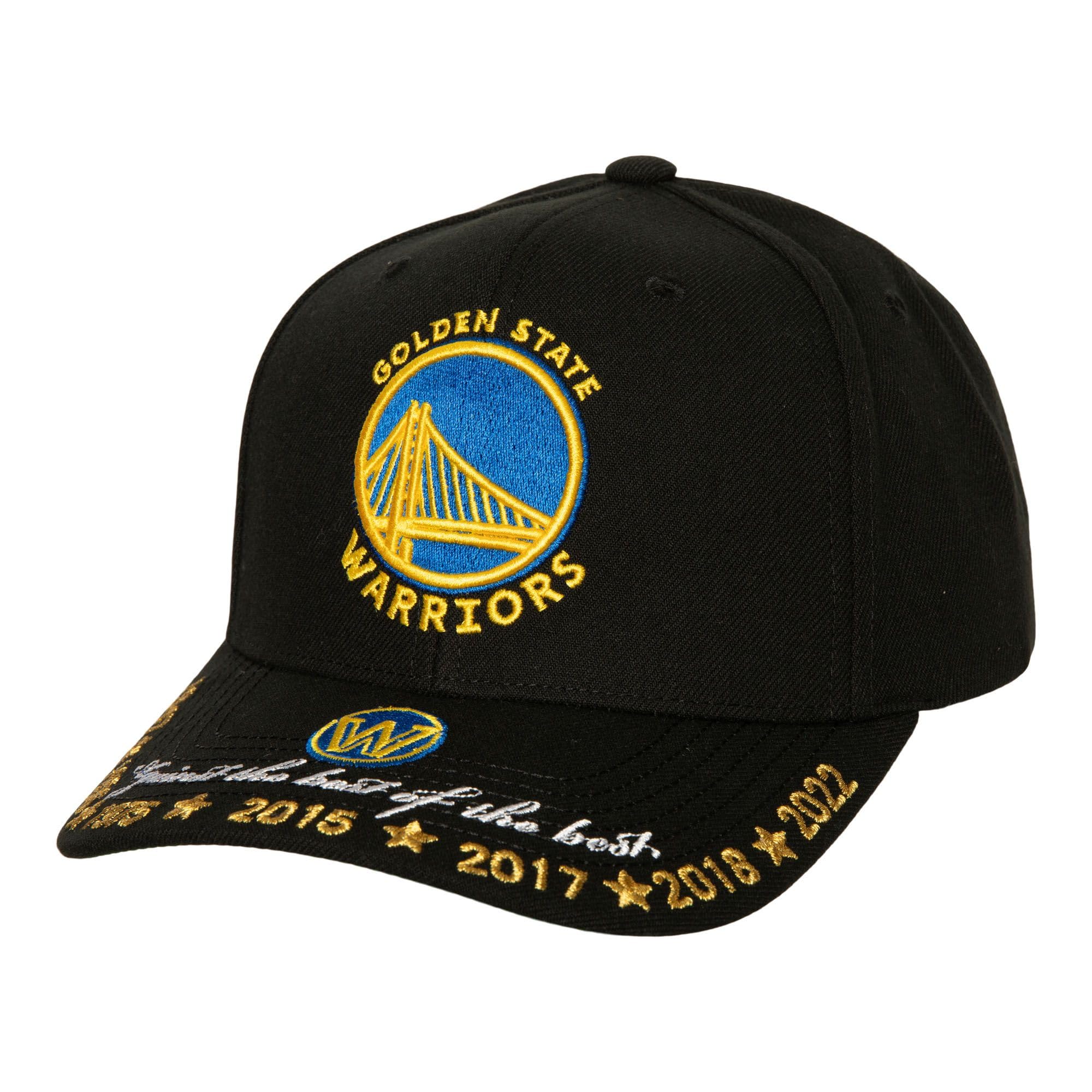 Mitchell & Ness Unisex Black Nba Against The Best Pro Snapback Cap Golden State Warriors, One Size