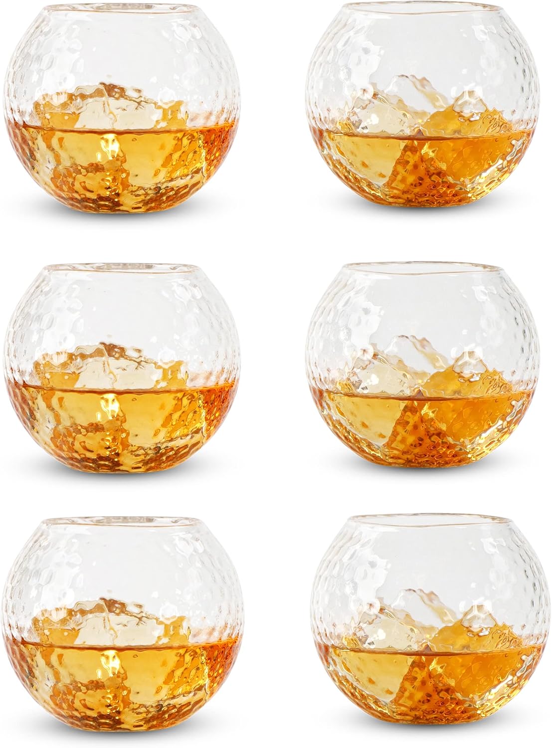 G Francis Golf Ball Glasses 6 Pack Set of 10oz Golf