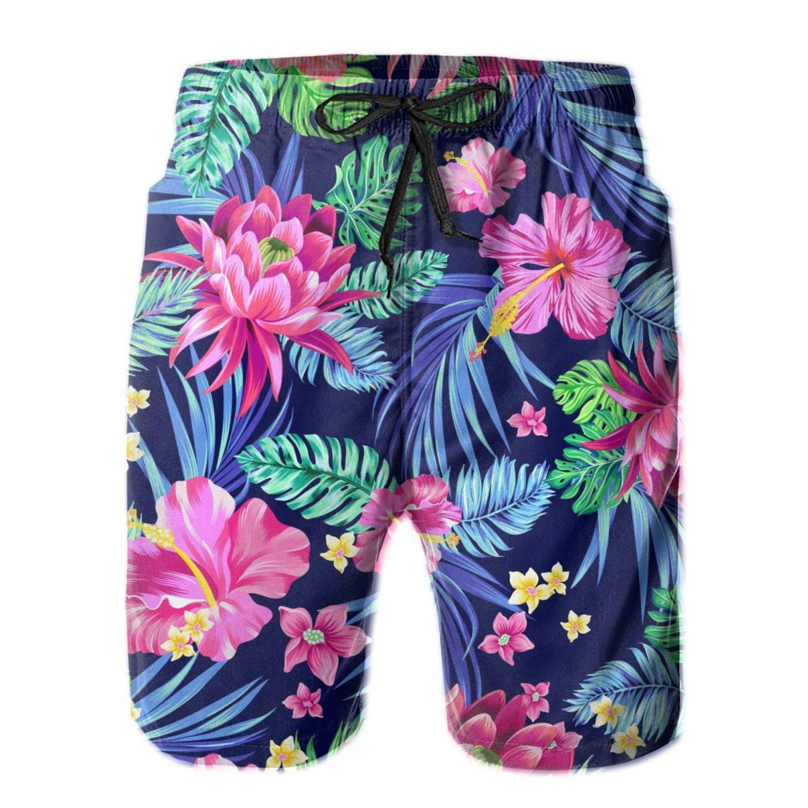 Mens Board Shorts Beach Swim Trunks with Pockets Quick Dry Surf Bathing Suit