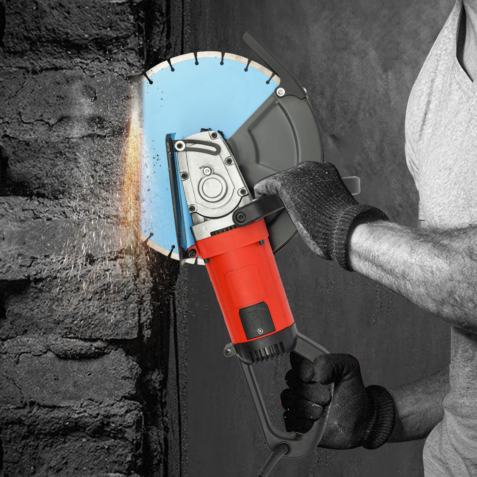 Elektryczna frezarka szczelinowa 3500 W, 3500 mm, przecinarka do betonu, przecinarka do kamienia, frez do muru, przecinarka do fug, brzeszczot do bruzdownicy