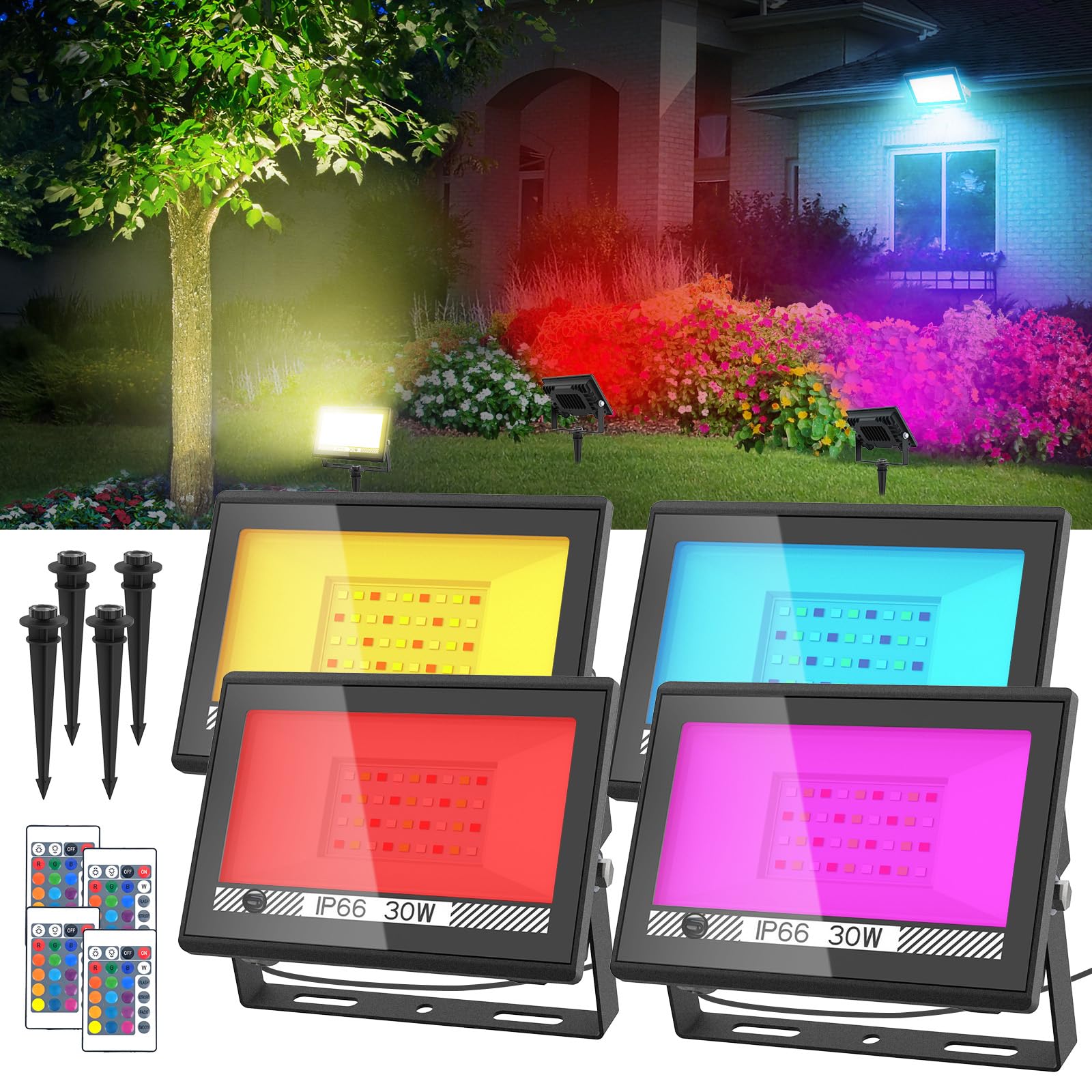 Decorative Flood Lights 🌟NEW ARRIVAL🌟 Solar LED Flood Lights