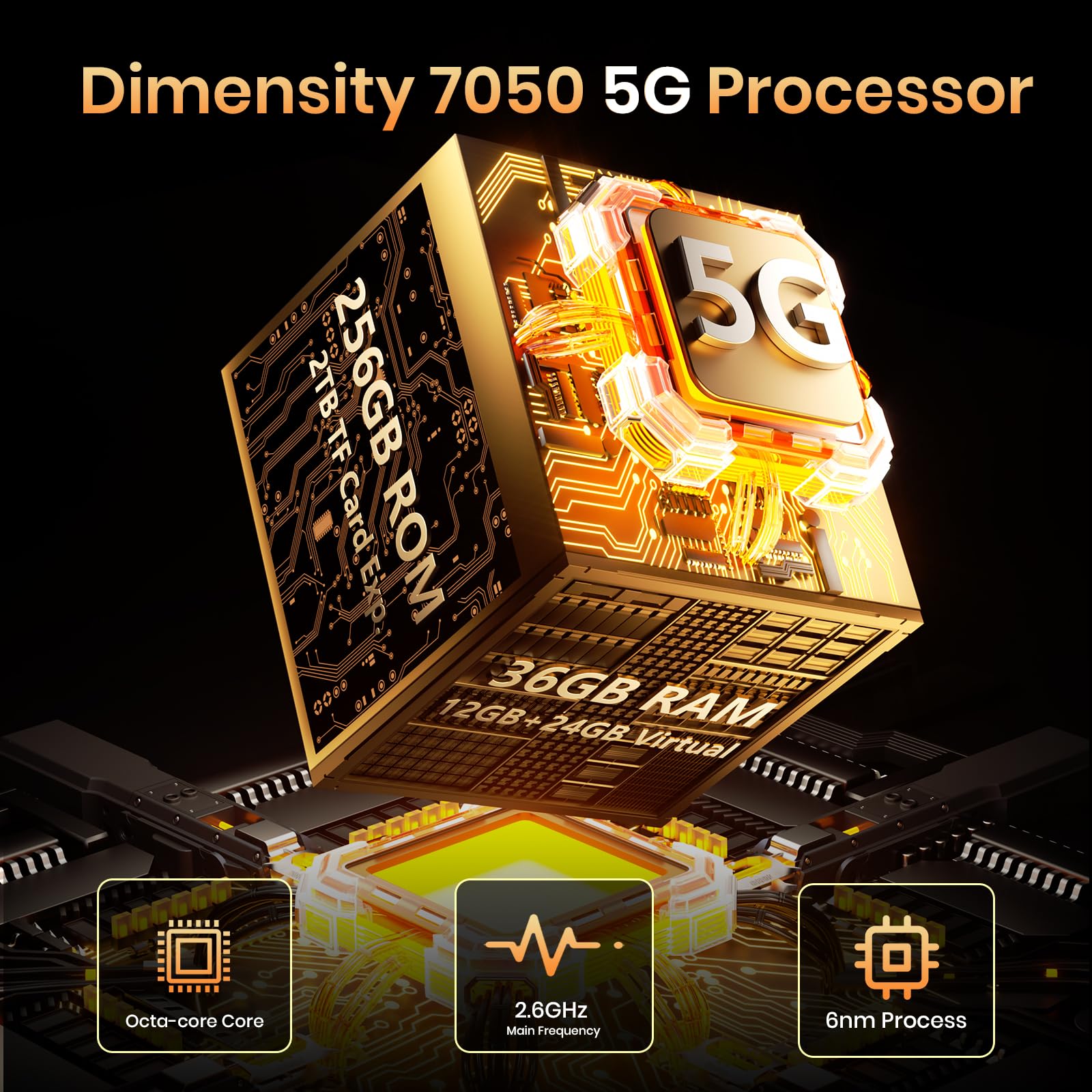 FOSSiBOT F113 5G Téléphone Portable Incassable Vision Nocturne 64MP, 20000mAh, 36Go+256Go, Smartphone Incassable Écran FHD+ 6,78" 120Hz, Android 15 Caméra 50MP Dual SIM IP68/IP69K/NFC/Face ID (Gris)