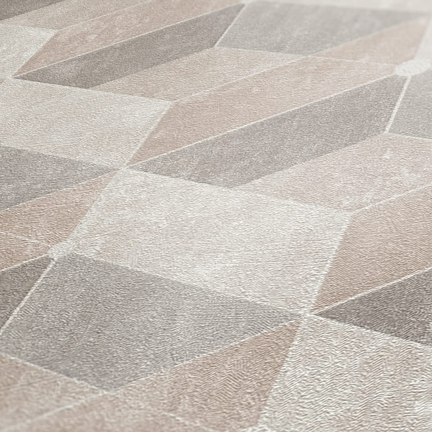 Livingwalls 3D Wallpaper Titanium 3 Non-Woven Wallpaper 10.05 m x 0.53 m Beige Creme Made in Germany 382021 38327-3 - Image 3