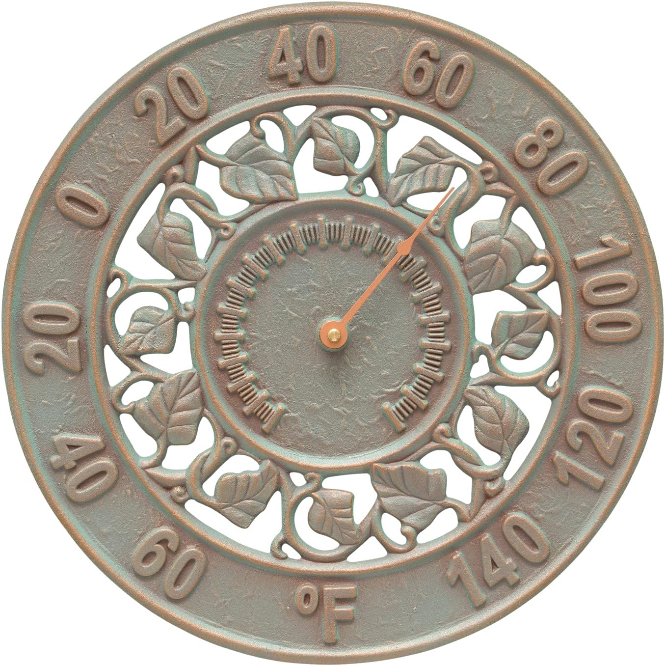 Whitehall 01282 Ivy Silhouette Thermometer, Copper Verdigris