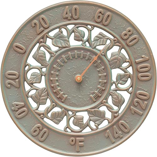 Whitehall 01282 Ivy Silhouette Thermometer, cobre Verdigris