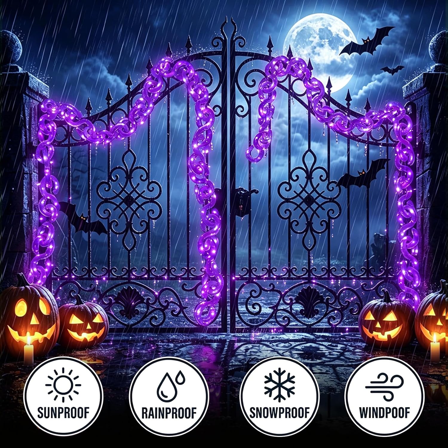 16.4 ft Halloween Chain Lights, Outdoor Halloween Lights image 5
