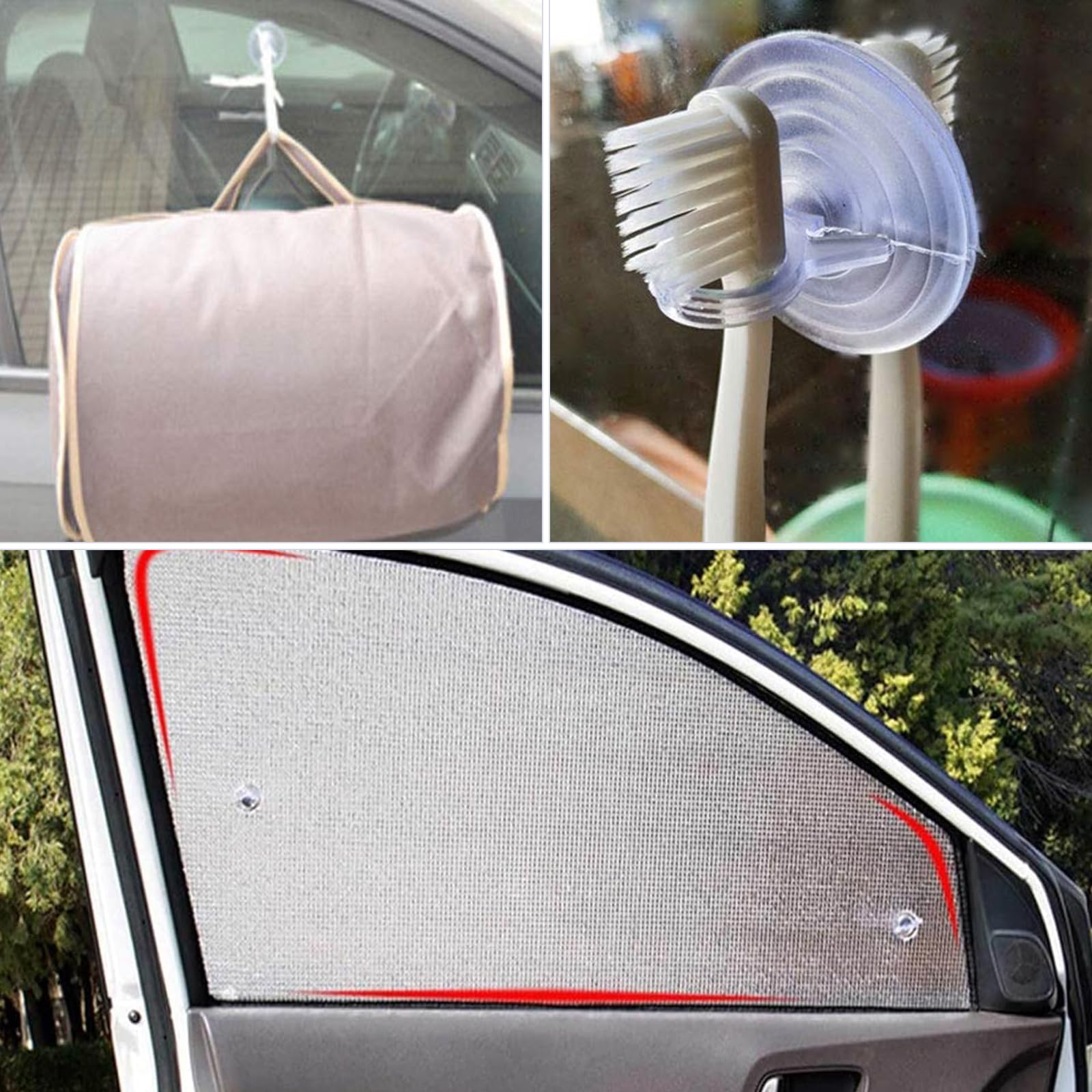 Ventosas Transparentes de Plástico PVC 45mm Extra Fuertes 50 Piezas para Cocina Baño Acuario