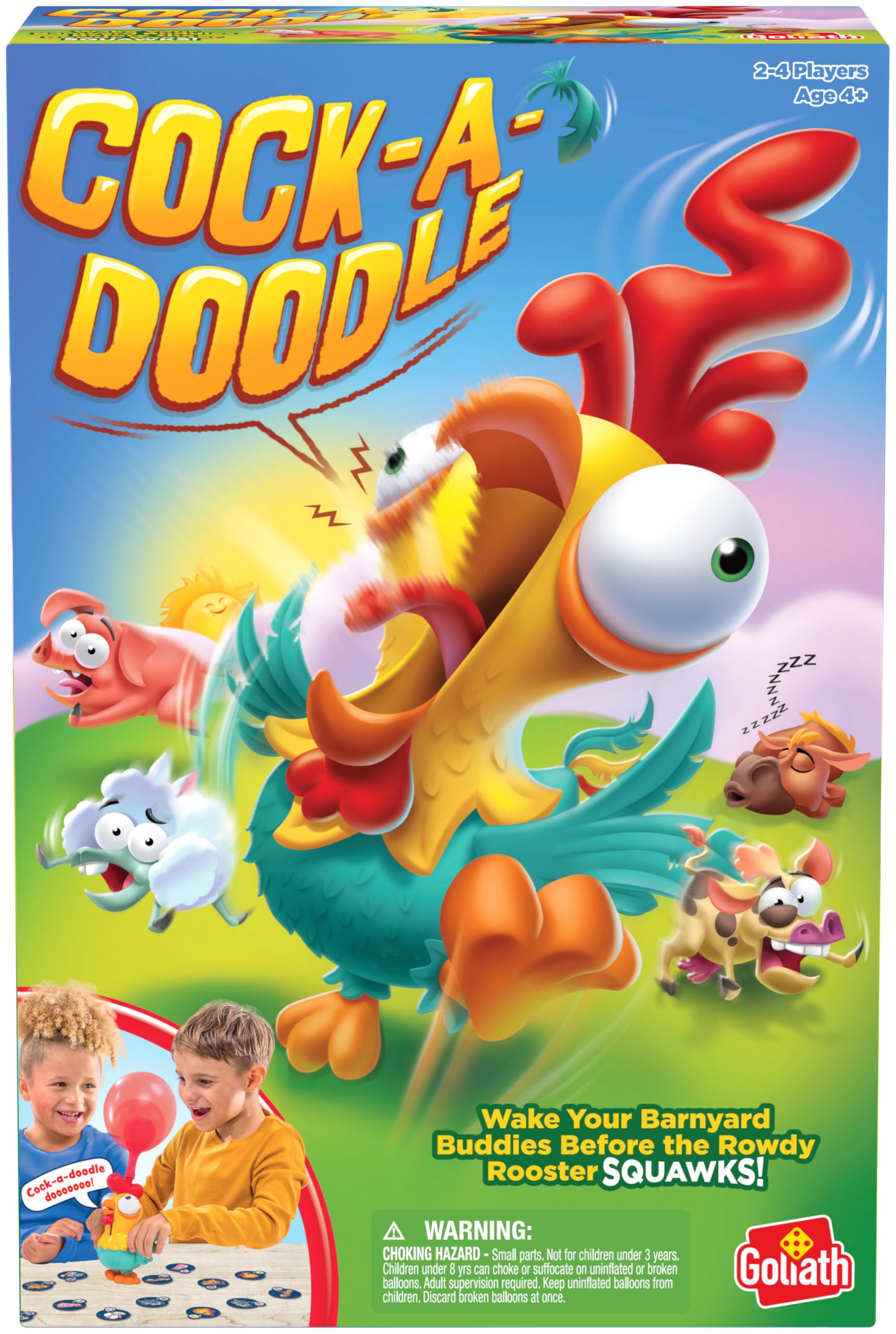 Goliath Cock-A-Doodle | Wake The Farm Before The Rowdy Rooster Squawks! | Classic Kids Action Games | For 2-4 Players Ages 4+