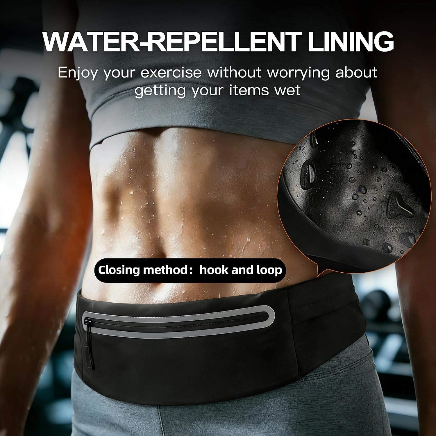 Slim Running Belt for Women Men,Phone Holder Waist Pack,Runners Fanny Pack image 5
