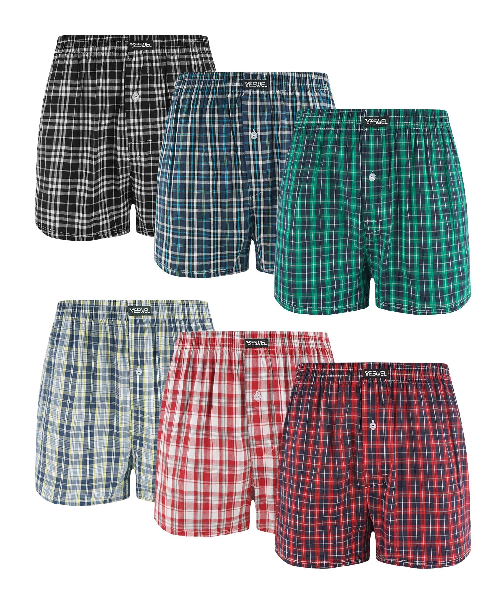 Remixx Boxer Uomo Webboxer American Style, 6 Pezzi, Cotone, Taglio Comodo Con Patta A Bottoni