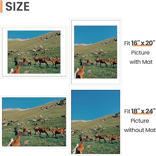 Vista 102 de upsimples - Portarretratos de 8.5 x 11 pulgadas, para fotos de 6 x 8 pulgadas con paspartú o de 8.5 x 11 pulgadas sin paspartú, marcos de fotos