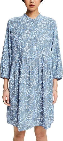 esprit kleid hellblau blumen