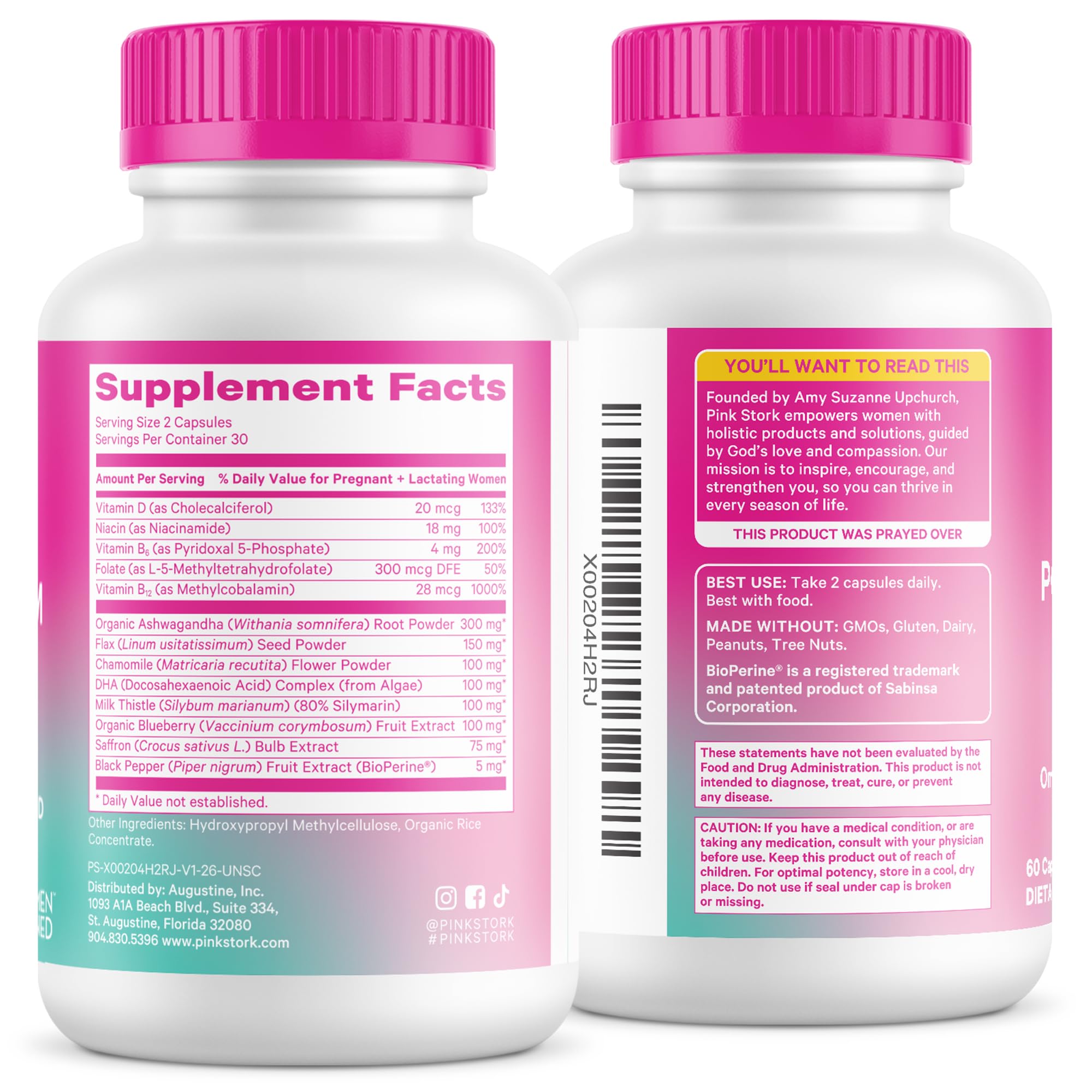 Pink Stork Postpartum Mood Support | Multivitamin + Herbal Support | 60 ct — Amazon image 9