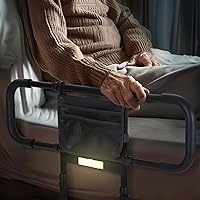 Vista 6 de Barandillas de cama para adultos mayores con seguridad, productos de asistencia para ancianos, barandillas de cama para personas mayores con asas