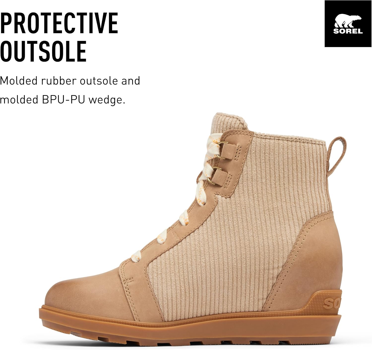 Sorel Women's Evie II NW Lace Boots - Dusty Tan, Gum 2 - Size 6