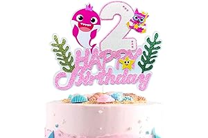 Shark Baby Cake Topper 2nd Birthday Girl