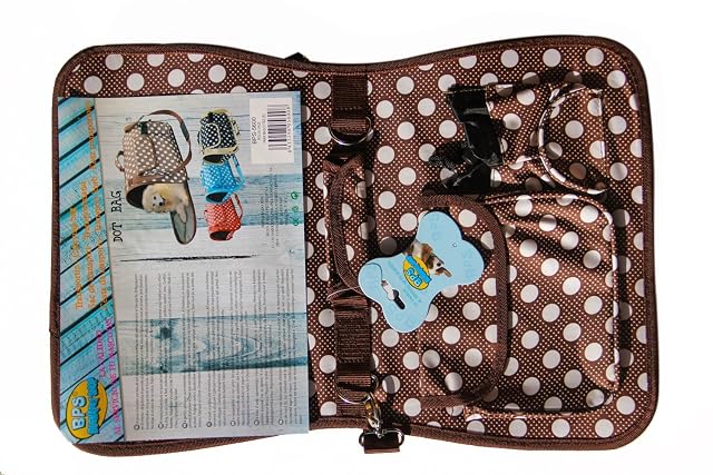 Foto 2 de 6 de BPS (R) Portador Transportín Bolsa Bolso de Tela (Lunares) para Perro, Gato