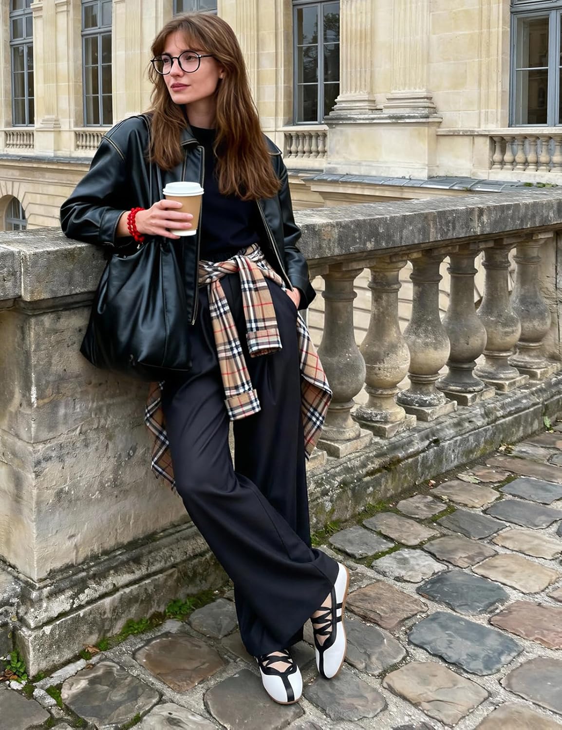 Sneakers for Women Comfortable Business Casual Tennis Shoes Lightweight Lace Up Ballet Flats Footwear Women's Fashion Retro Mary Jane Sneakers - Image 3