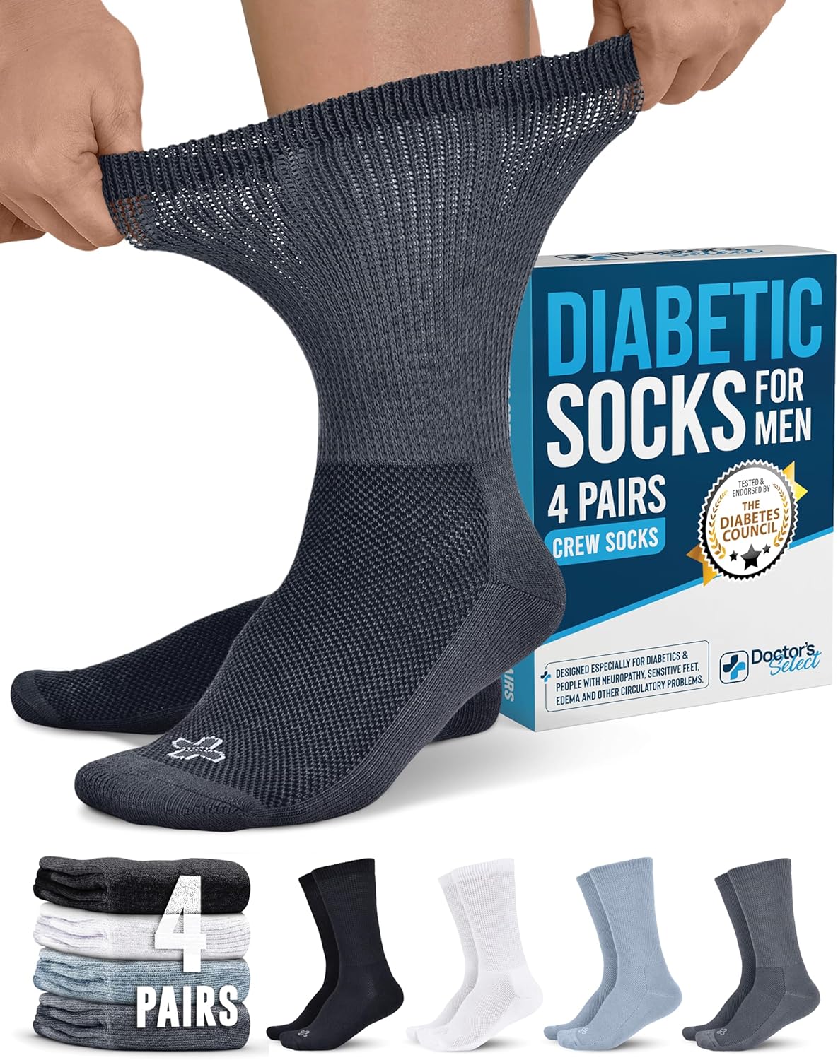 Men's Diabetic Neuropathy Socks Pairs for Size Liberia Ubuy
