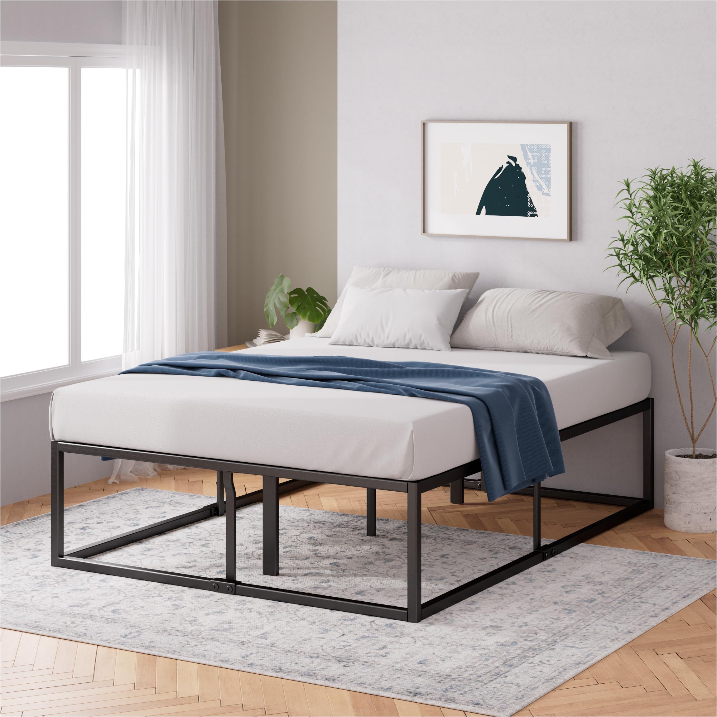 Zinus Joseph 45cm Single Bed Frame with Underbed Storage and Zinus Joseph 45cm Single Bed Frame with Underbed Storage and
