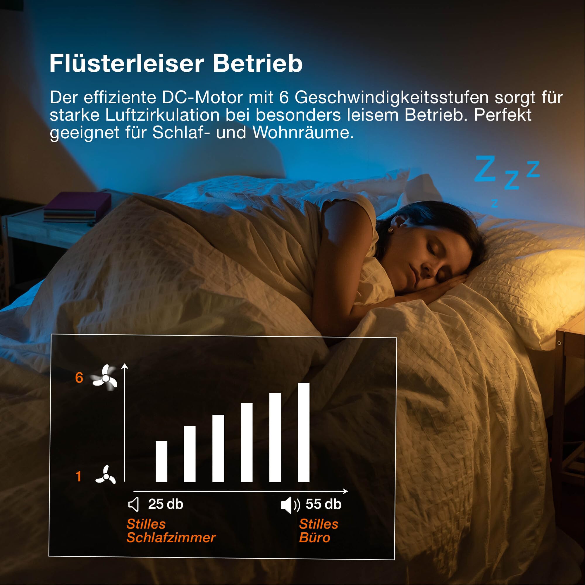 Osram LED-Deckenventilator Bayamo 590mm, 58 W, 2530 lm, CCT 3000-6500 K, RGB, 110° Abstrahlwinkel, 1935 m³/h Luftstrom, 50000 h Lebensdauer, dimmbar, Fernbedienung