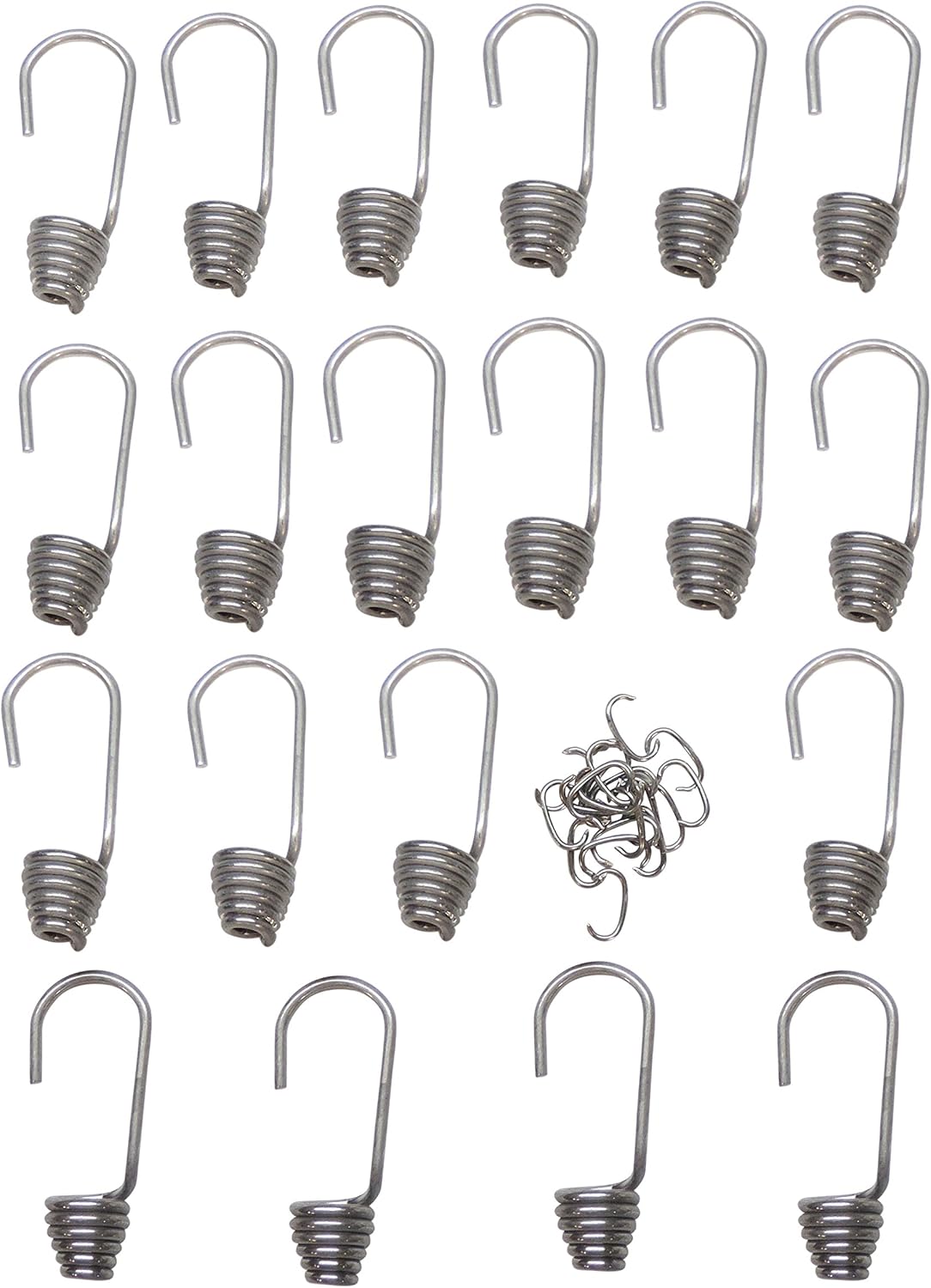 Stainless Steel Shock Cord Hook And Hog Ring Crimp 3/16 inch 1/4 inch (20 Pack)