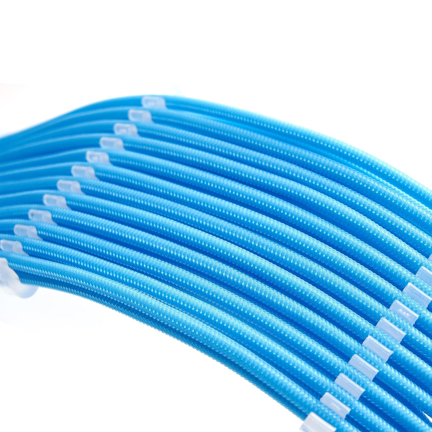 Formulamod Sleeve Extension Power Supply Cable Kit 18AWG ATX 24P+ (2) EPS 8-P+ (3) PCI-E8-P with Combs for PSU to Motherboard/GPU (SkyBlue)