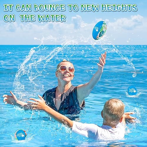 Miniatura 5 de Pelota de salto de agua, paquete de 5 pelotas de piscina, pelotas de playa que rebotan y pelota de agarre para niños de todas las edades, gran
