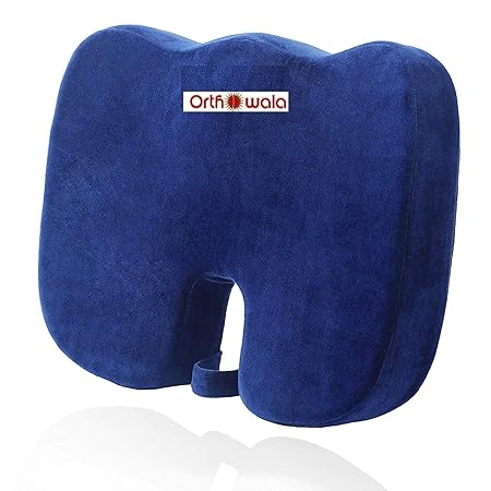 Orthowala Orthopedic Coccyx Cushion Tailbone Support & Sciatica Pain Relief Hip Support