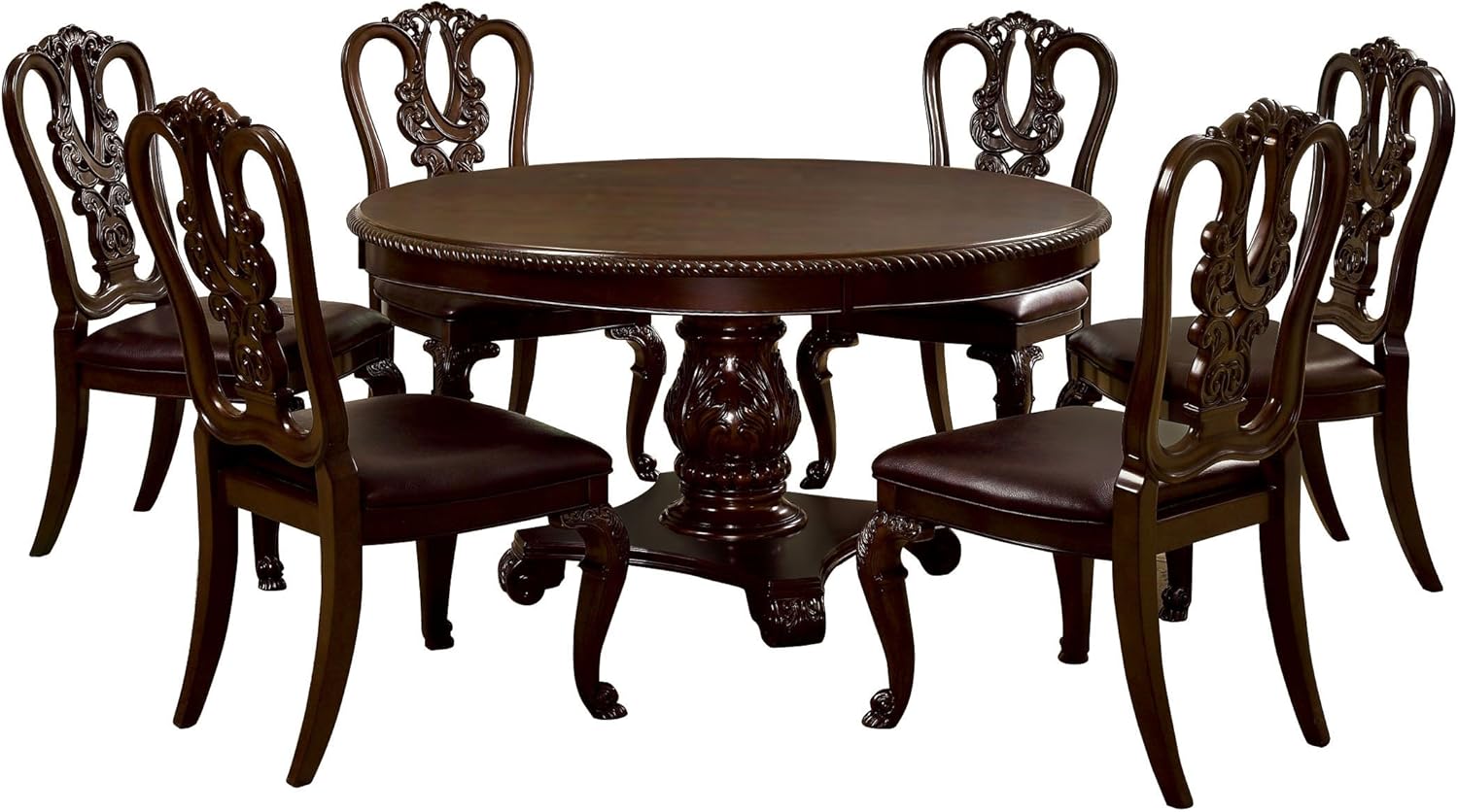 Furniture of America Furniture of America Eleanora 7Piece Round Dining