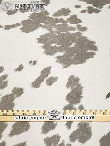 The Yard - Tapicería de gamuza de terciopelo con estampado de vaca, 54 pulgadas de ancho, vendido por The Yard (Mocha)