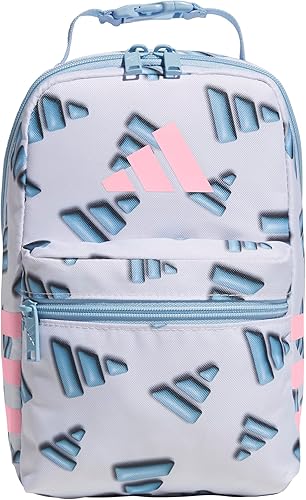 Miniatura 24 de adidas Santiago Lonchera unisex con aislamiento para mujeres y hombres, contenedor de alimentos con bolsillo de malla, Talla única Plata Violeta